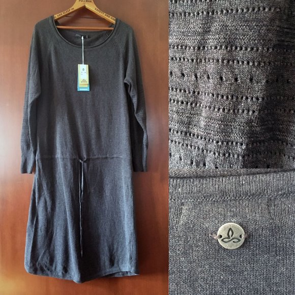 Prana Dresses & Skirts - Prana organic cotton sweater dress L NWT
